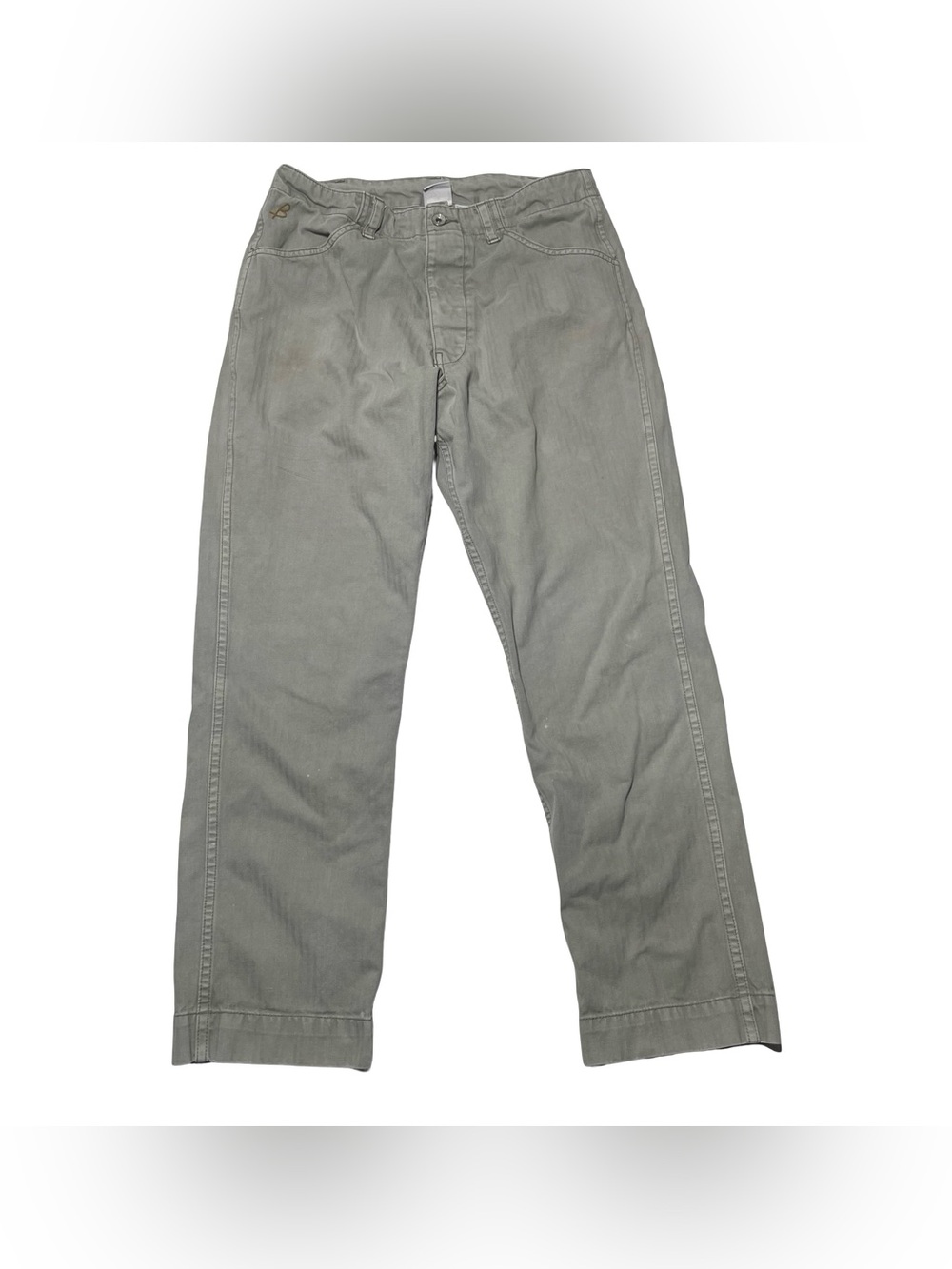 Birdwell Beach Britches Men's Pants Light Gray 31 Herringbone Cotton Made In USA